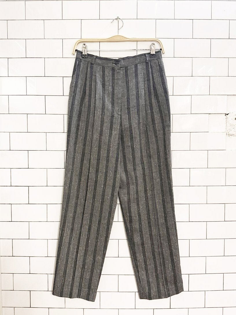 vintage julane new york pleated stripe trousers - good market thrift store