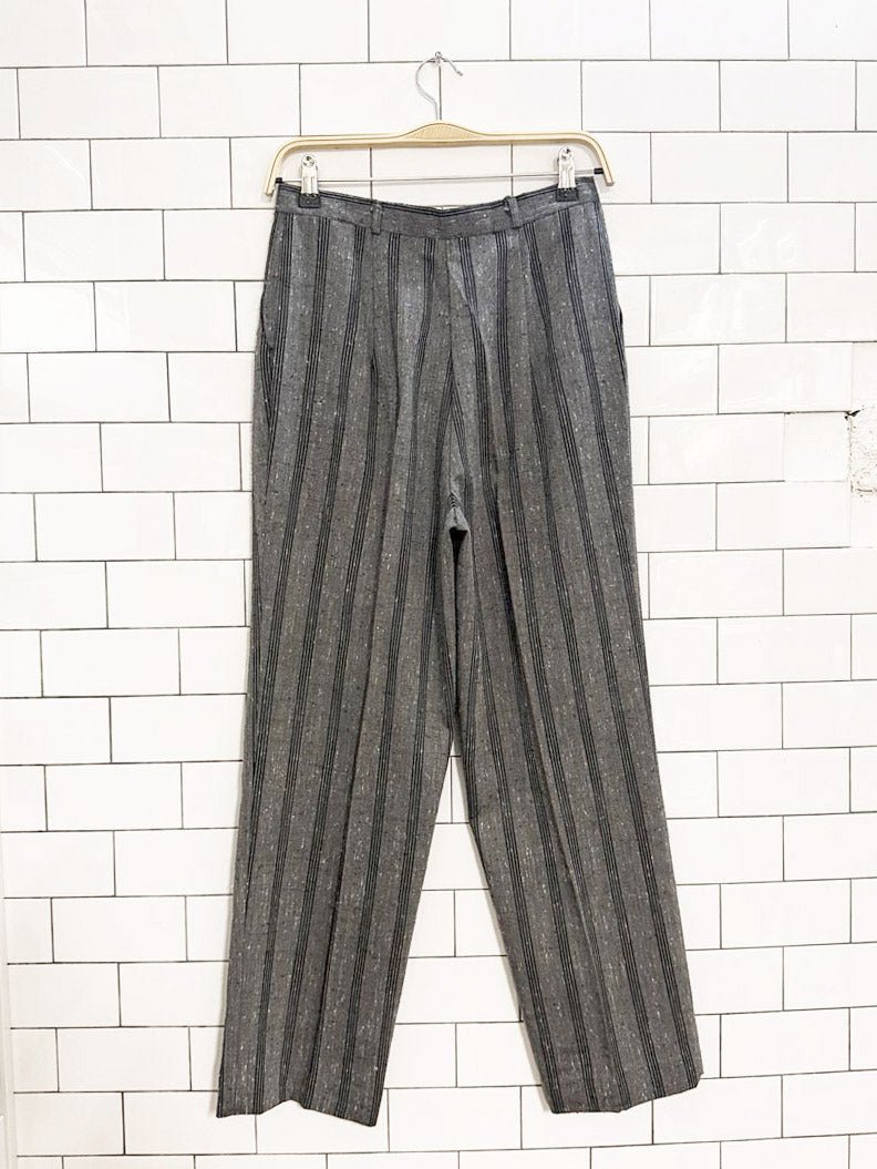 vintage julane new york pleated stripe trousers - good market thrift store