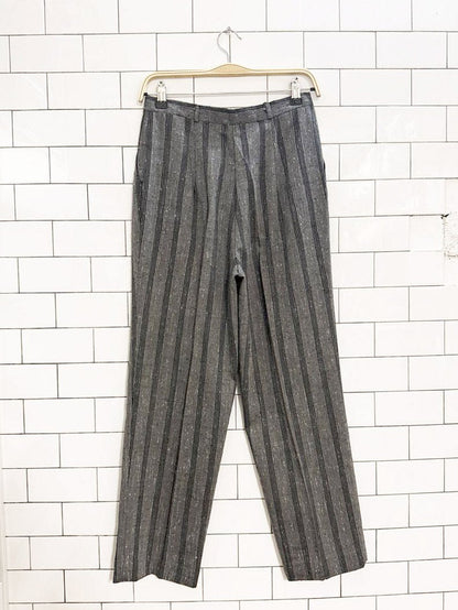 vintage julane new york pleated stripe trousers - good market thrift store