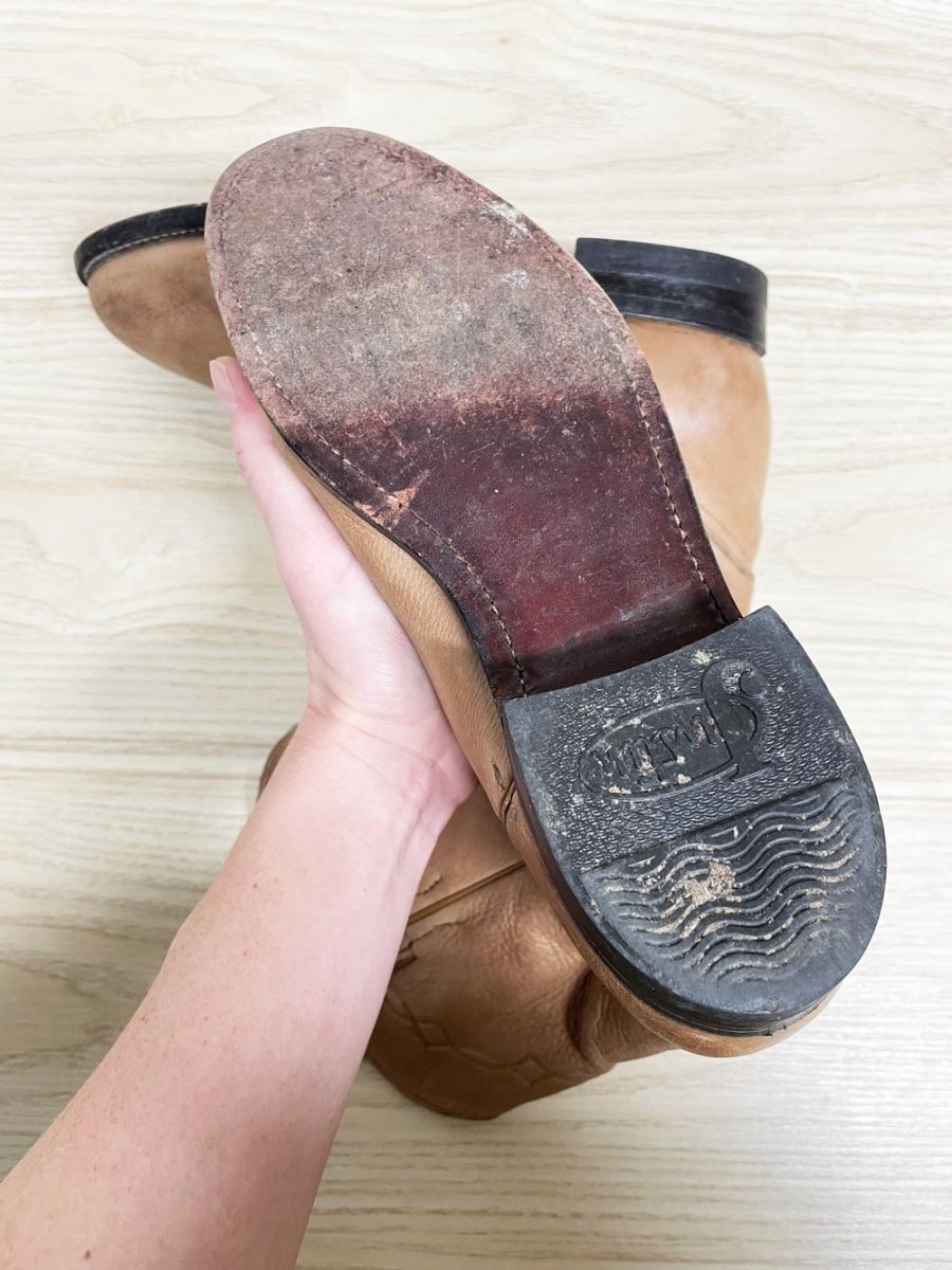 vintage justin deerskin leather western boot | made in USA - good market thrift store