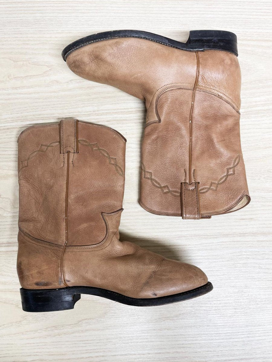vintage justin deerskin leather western boot | made in USA - good market thrift store