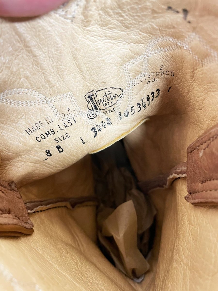 vintage justin deerskin leather western boot | made in USA - good market thrift store