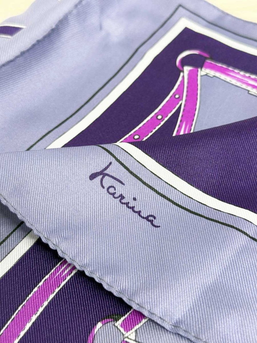 vintage karina 100% silk 'pucci' inspired harness scarf - good market thrift store