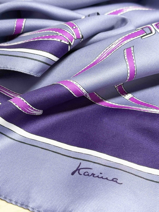 vintage karina 100% silk 'pucci' inspired harness scarf - good market thrift store