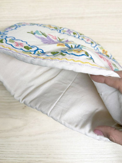 vintage kashmiri chain - stich embroidered tea cozy - good market thrift store