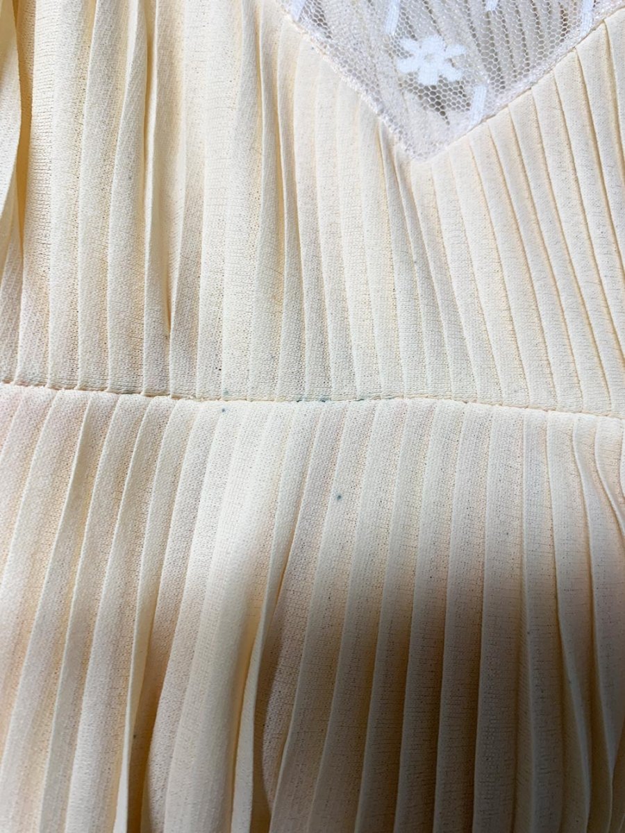 vintage kayser accordion pleat lace trim maxi slip dress | made in Canada - good market thrift store