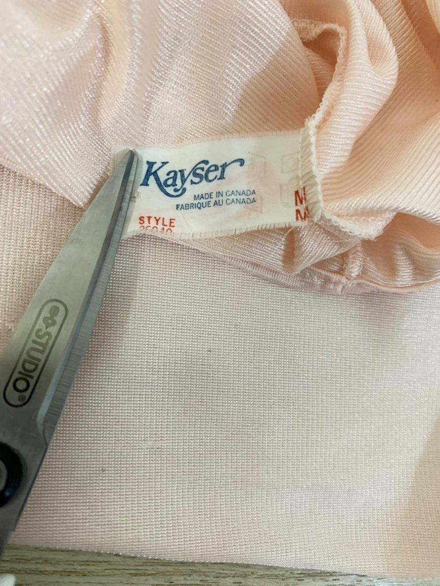 vintage kayser lace polyknit maxi slip dress | made in Canada - good market thrift store