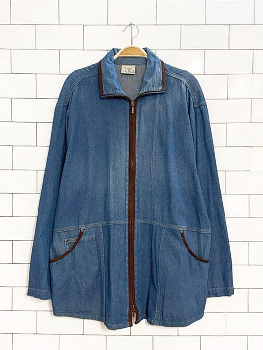 vintage koret city blues full zip light denim jacket - good market thrift store