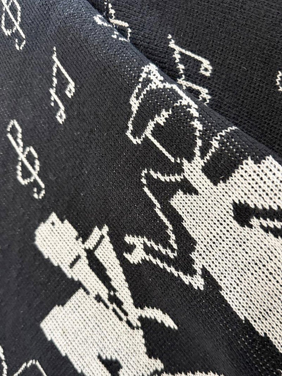 vintage la vista music + dance metallic knit sweater | made in USA - good market thrift store