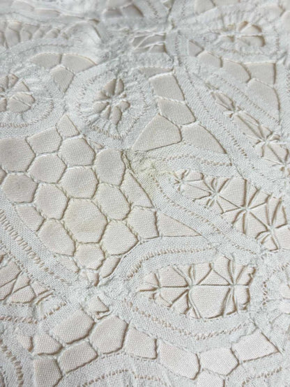 vintage lace heart shaped pillow - good market thrift store