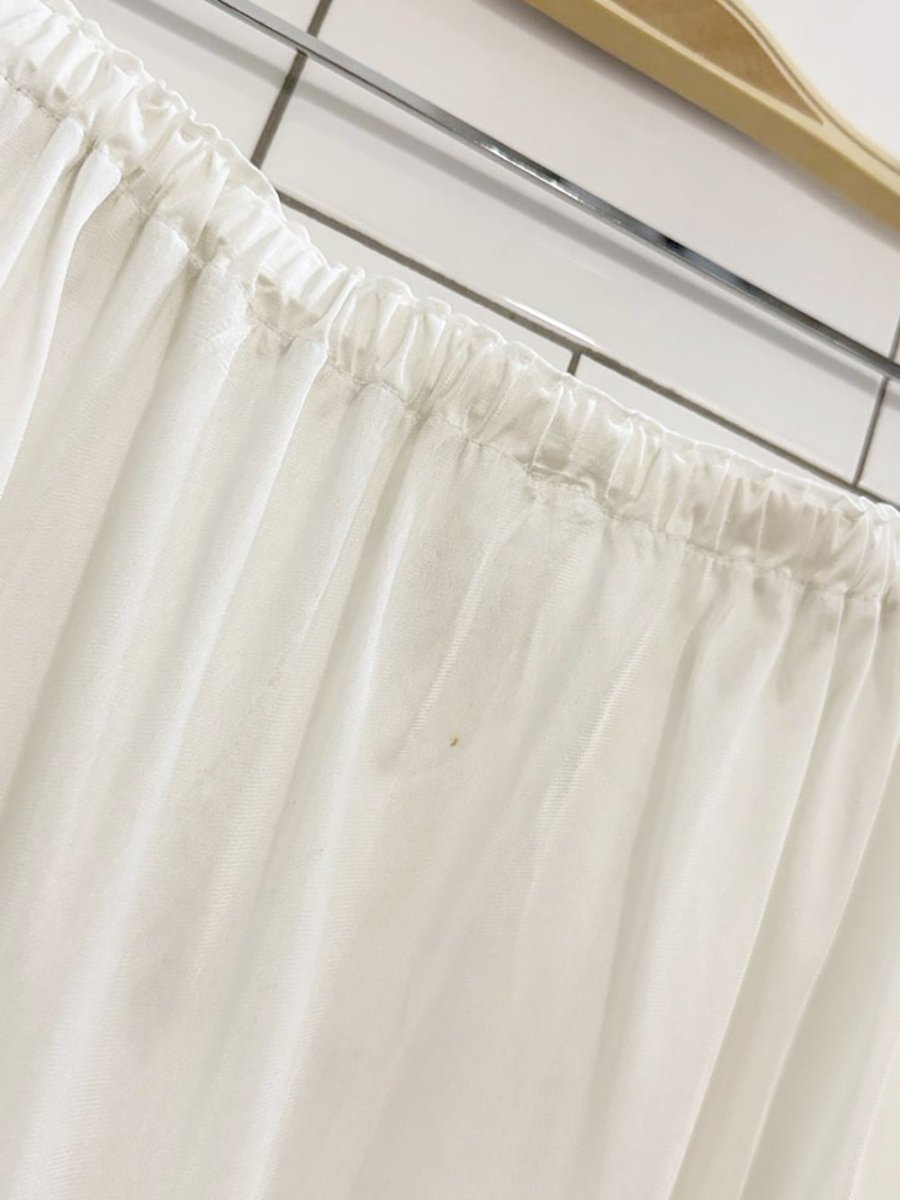 vintage lace trim sheer petticoat midi skirt - good market thrift store