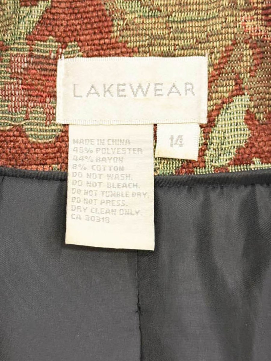 vintage lakewear wove floral tapestry blazer - good market thrift store