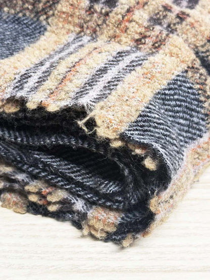 vintage lancioni 1973 wool - blend plaid woven scarf | made in Italy - good market thrift store