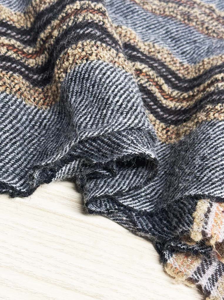 vintage lancioni 1973 wool - blend plaid woven scarf | made in Italy - good market thrift store