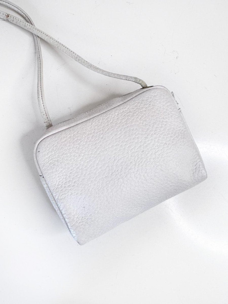 vintage lanvin pebbled leather small crossbody bag | made in France - good market thrift store