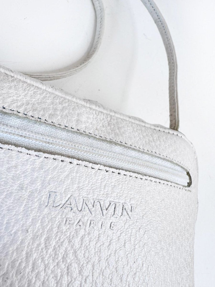 vintage lanvin pebbled leather small crossbody bag | made in France - good market thrift store