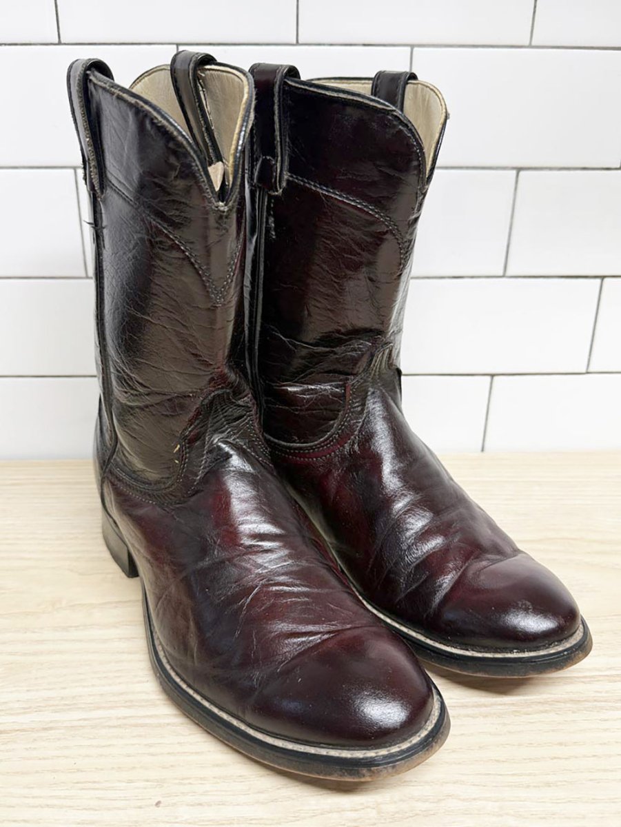 vintage laredo leather man - made cowboy boots | made in USA - good market thrift store