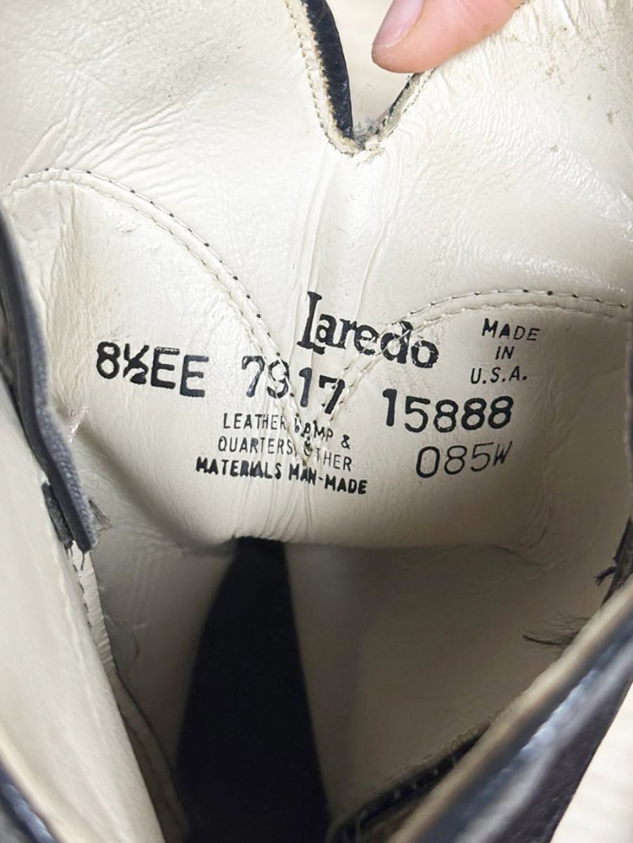 vintage laredo leather man - made cowboy boots | made in USA - good market thrift store