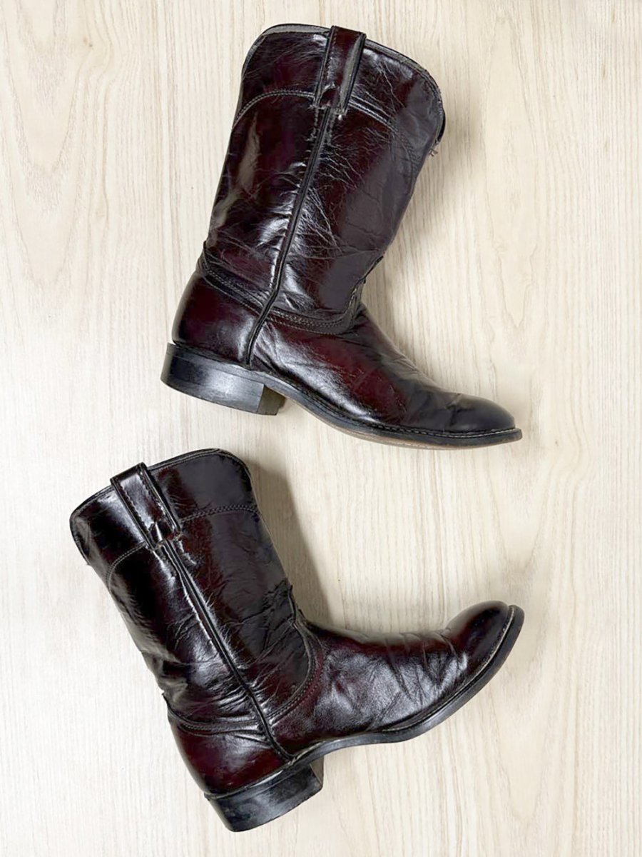 vintage laredo leather man - made cowboy boots | made in USA - good market thrift store