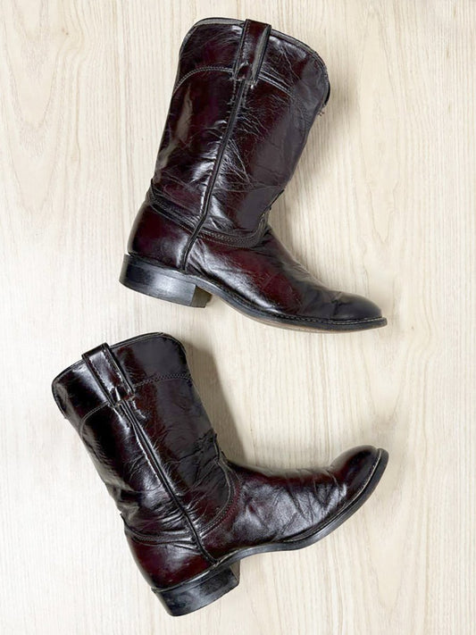 vintage laredo leather man - made cowboy boots | made in USA - good market thrift store