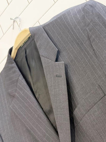 vintage lauren ralph lauren 100% wool pinstripe blazer | made in Canada - good market thrift store