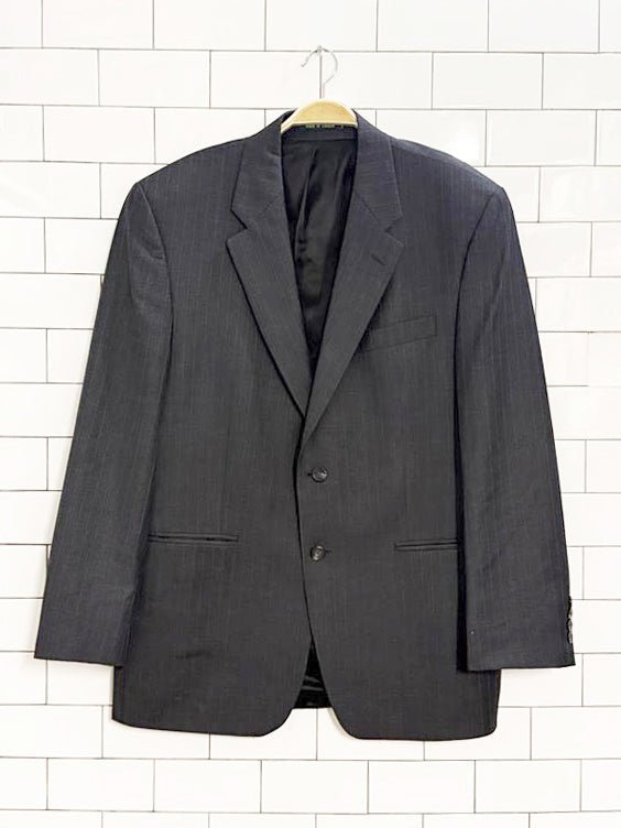 vintage lauren ralph lauren 100% wool pinstripe blazer | made in Canada - good market thrift store