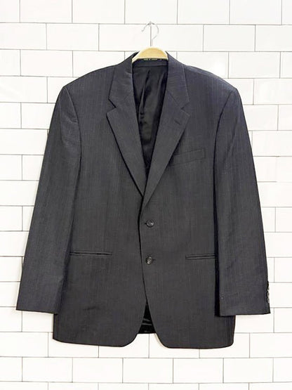 vintage lauren ralph lauren 100% wool pinstripe blazer | made in Canada - good market thrift store