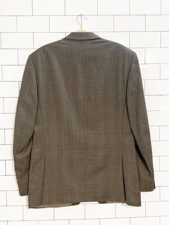 vintage lauren ralph lauren 100% wool plaid blazer - good market thrift store