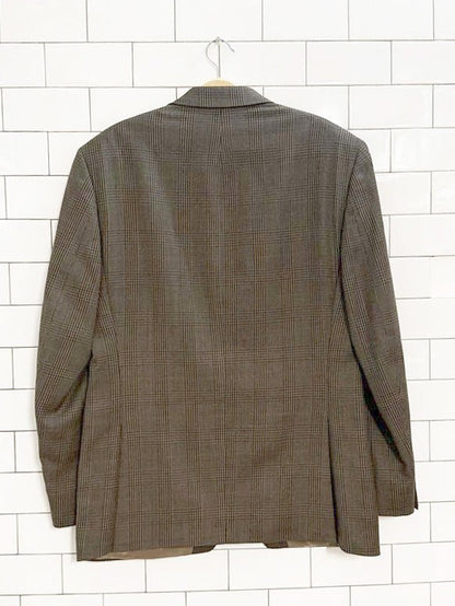 vintage lauren ralph lauren 100% wool plaid blazer - good market thrift store