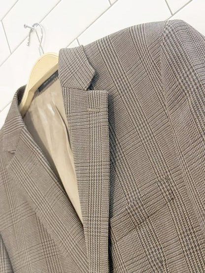 vintage lauren ralph lauren 100% wool plaid blazer - good market thrift store