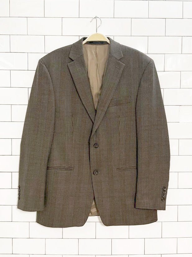 vintage lauren ralph lauren 100% wool plaid blazer - good market thrift store