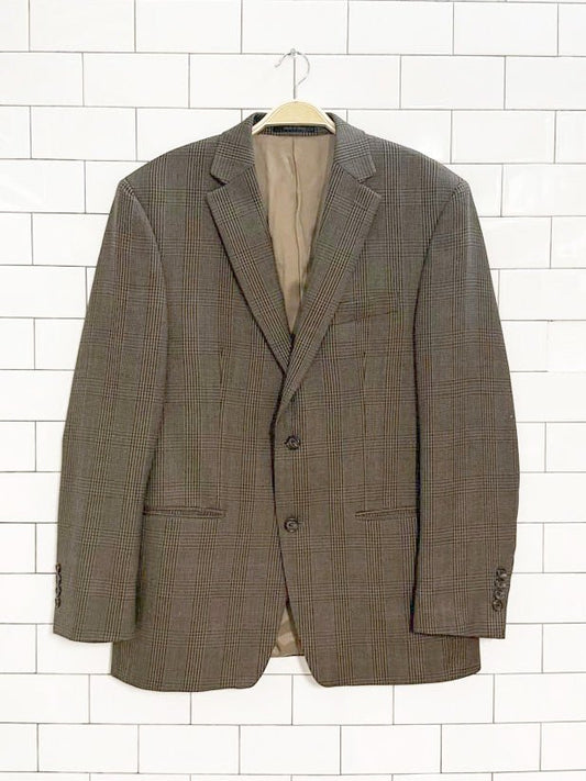 vintage lauren ralph lauren 100% wool plaid blazer - good market thrift store