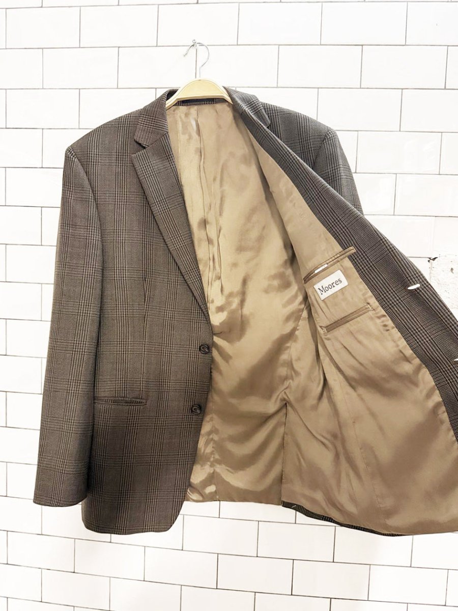 vintage lauren ralph lauren 100% wool plaid blazer - good market thrift store