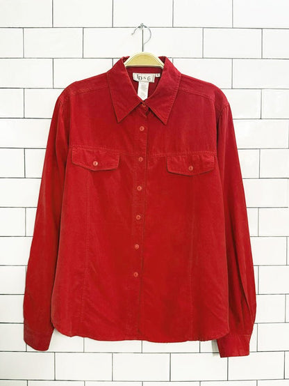 vintage LD&CO 100% silk double pocket blouse - good market thrift store