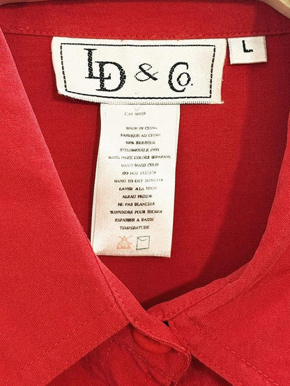 vintage LD&CO 100% silk double pocket blouse - good market thrift store