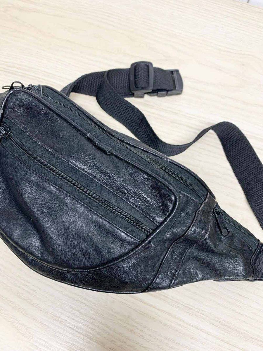 vintage leather patchwork belt bag - good market thrift store