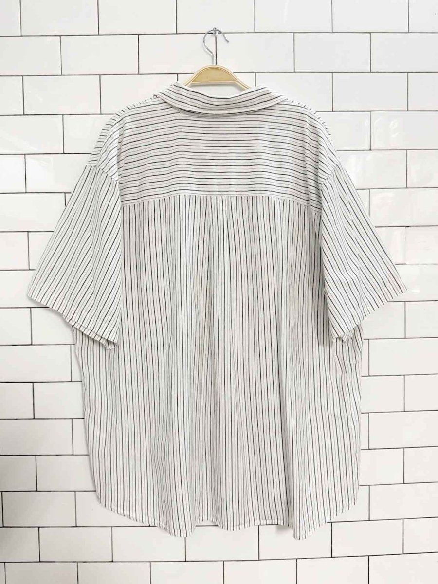 vintage levi's orange tab striped short sleeve shirt - good market thrift store