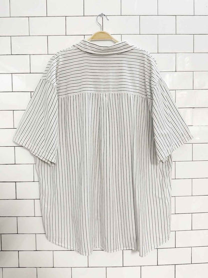 vintage levi's orange tab striped short sleeve shirt - good market thrift store