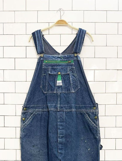 vintage liberty distressed denim overalls | made in USA - good market thrift store