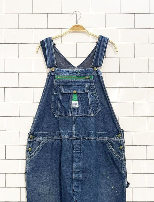 vintage liberty distressed denim overalls | made in USA - good market thrift store