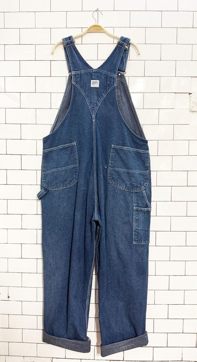 vintage liberty distressed denim overalls | made in USA - good market thrift store