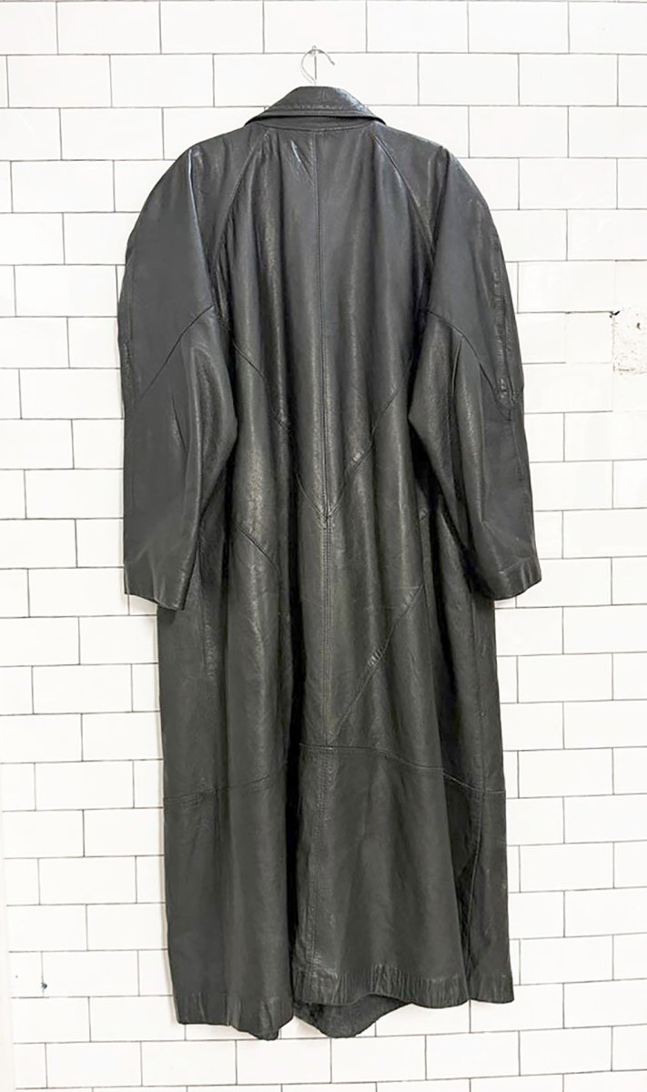vintage liptons pleated sleeve soft leather duster jacket | made in Canada - good market thrift store