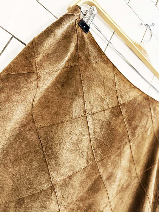 vintage liz claiborne suede diamond knee - length skirt | leather - good market thrift store