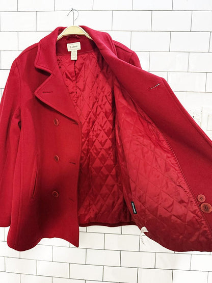 vintage ll bean 100% lambswool classic peacoat | thinsulate - good market thrift store