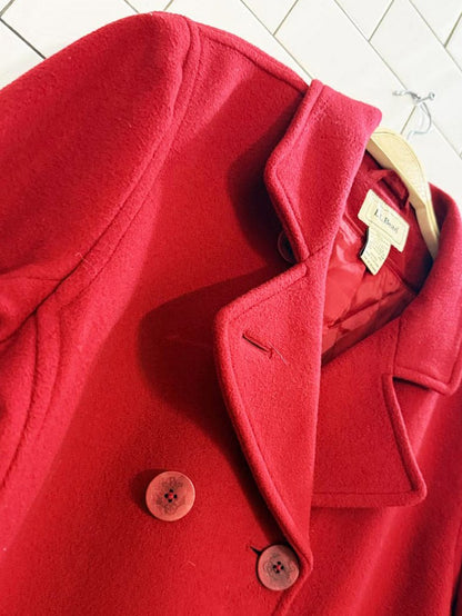 vintage ll bean 100% lambswool classic peacoat | thinsulate - good market thrift store