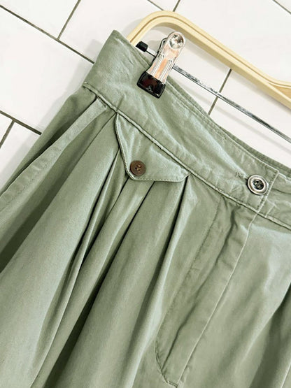 vintage locker loop pleated country twill midi skirt | made in Canada - good market thrift store