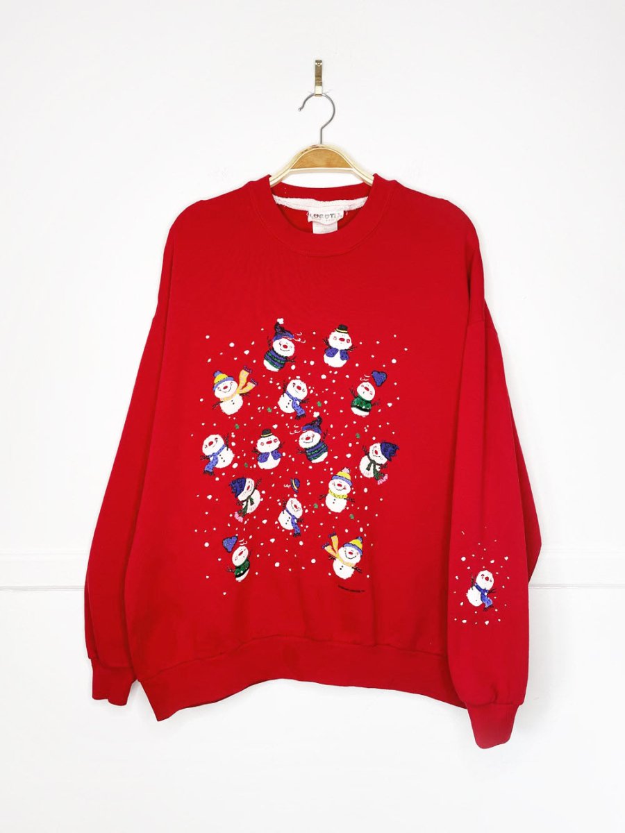 vintage logotel dancing snowmen graphic sweatshirt | made in USA - good market thrift store