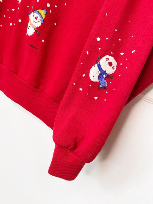 vintage logotel dancing snowmen graphic sweatshirt | made in USA - good market thrift store