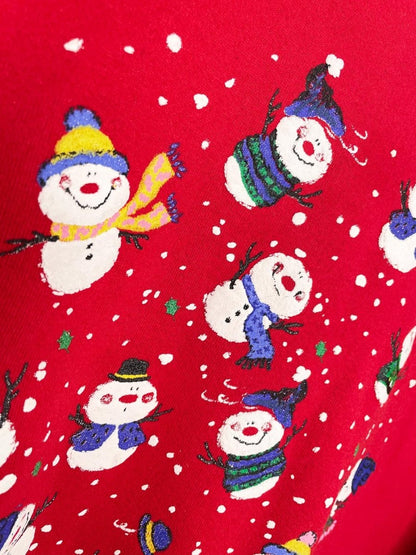 vintage logotel dancing snowmen graphic sweatshirt | made in USA - good market thrift store