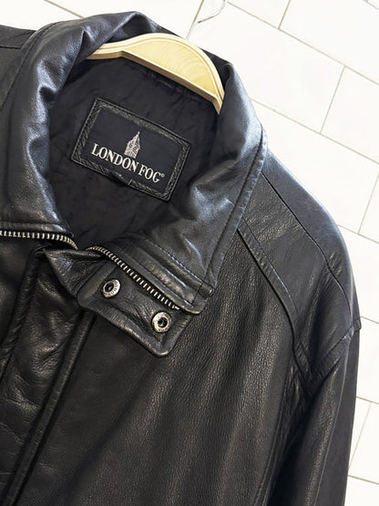 vintage london fog soft leather bomber jacket - good market thrift store